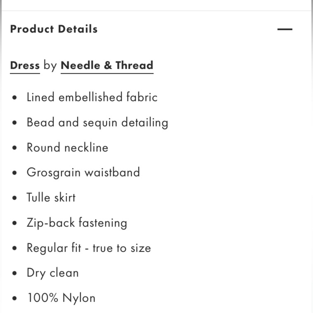 Needle & Thread | Tulle Woodland Lace Embellished Dress Petal Pink Size 8 NWT - Picture 8 of 8